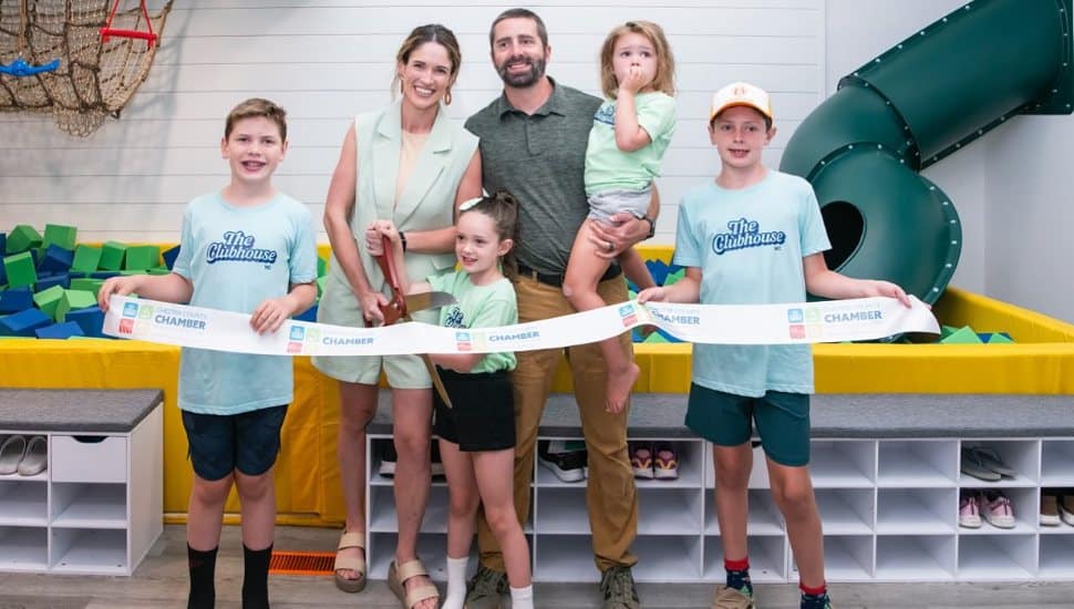 Weirich family cuts ribbon for The Clubhouse.
