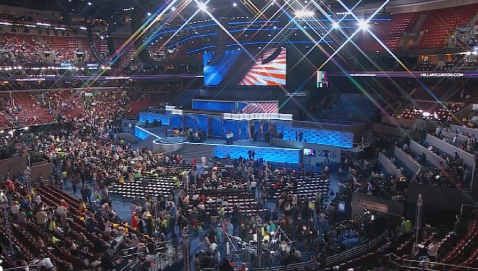 Wideshot of the crowd at the 2016 Democratic National Convention.