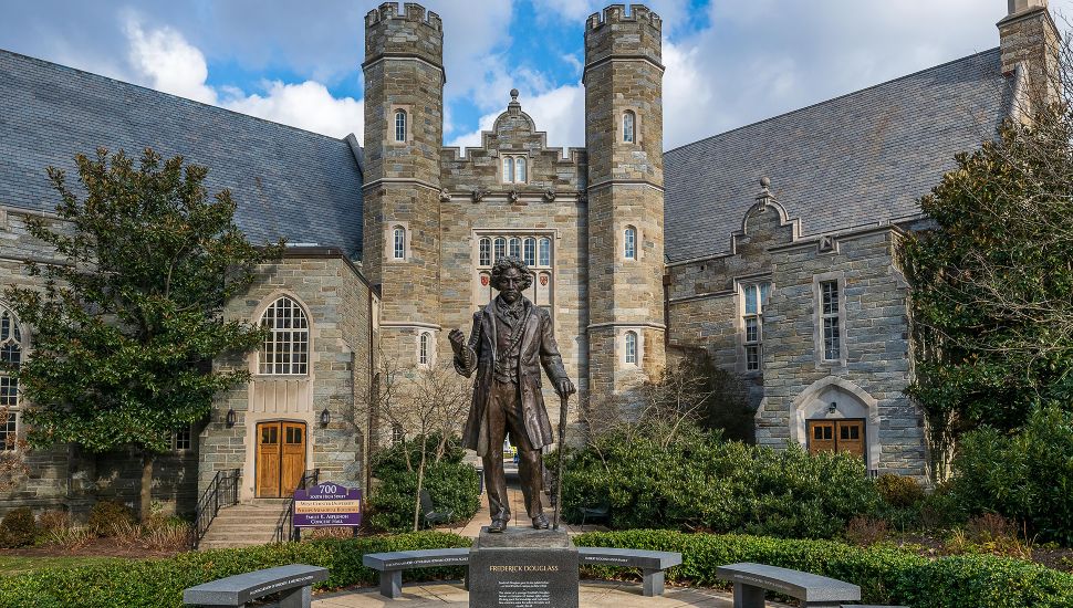 Frederick Douglass statue at WCU.