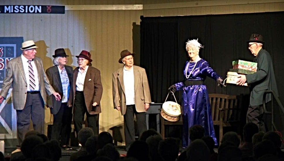 Members of the Freedom Village Players perform a scene from Guys and Dolls at Freedom Village at Brandywine in Chester County.