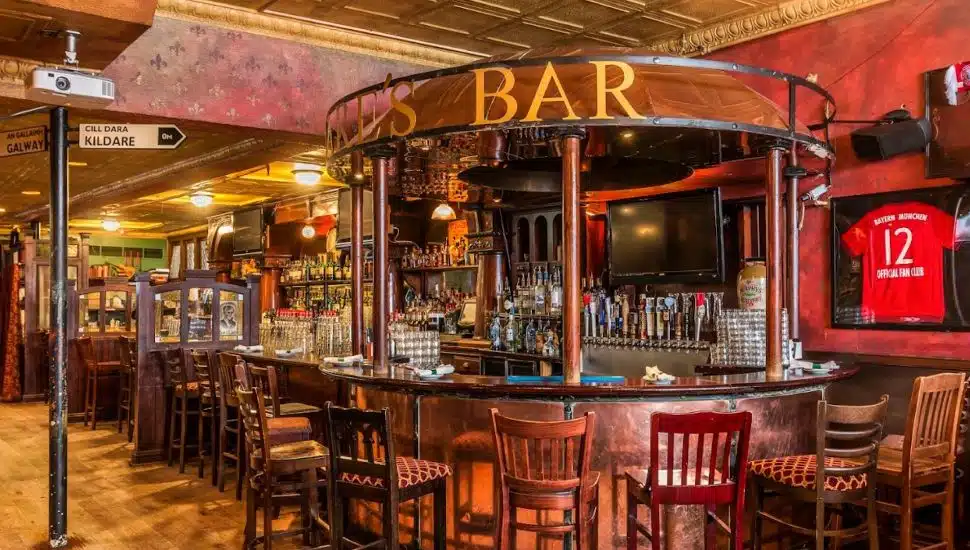 Interior bar seating at Kildare's Irish Pub.