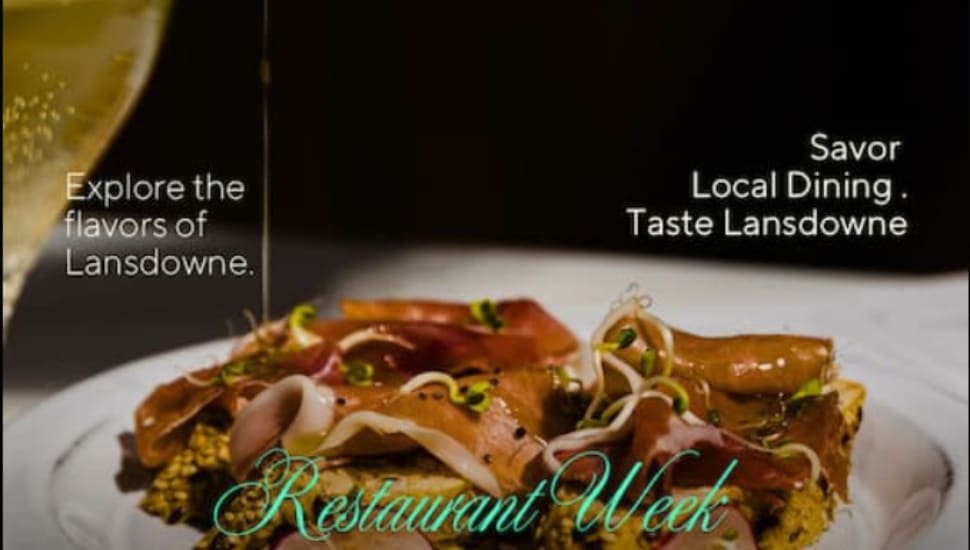 A prepared dish from a restaurant promoting Lansdowne Restaurant Week.