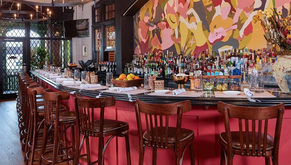 The interior bar at Rosalie in the Wayne Hotel.
