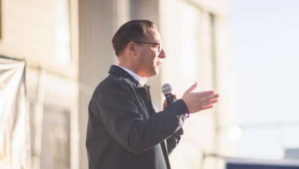 Pennsylvania Gov. Josh Shapiro speaking to an audience.