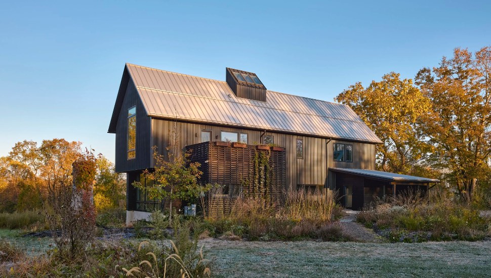 The exterior of the West Chester "Charred Barn" property.