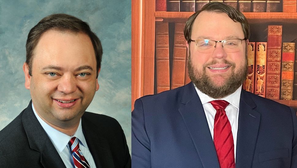 Left, David Byerman, former Chester County CEO, and newly appointed CEO Erik Walschburger.