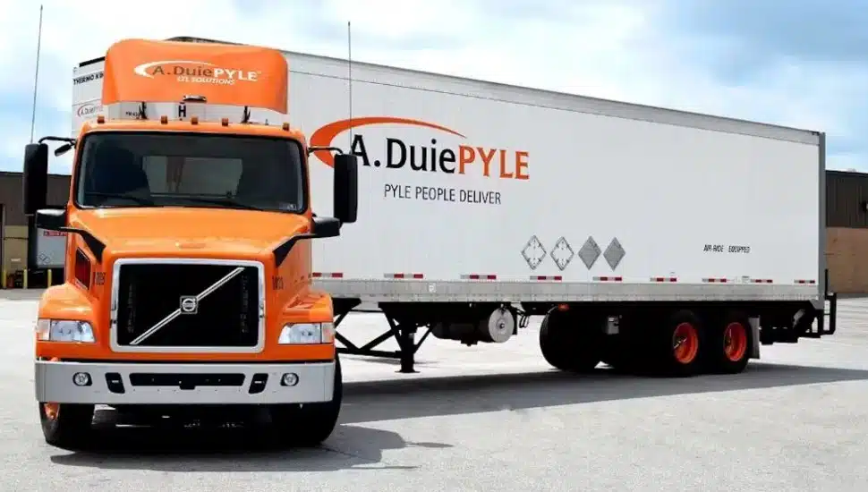 A. Duie Pyle truck turned.