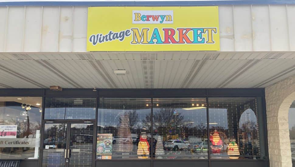 The exterior of Berwyn Vintage Market's previous location in Berwyn.