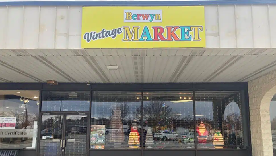 The exterior of Berwyn Vintage Market's previous location in Berwyn.