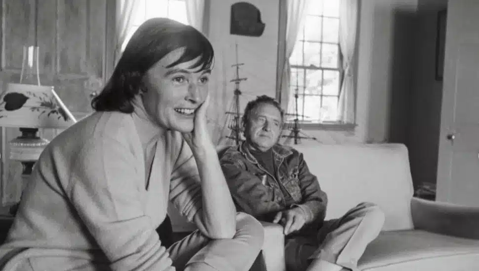 Environmental and interior designer Betsy James Wyeth, at left.