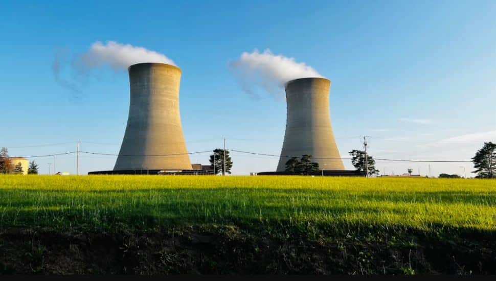 The Limerick Generating Station smoke stacks.