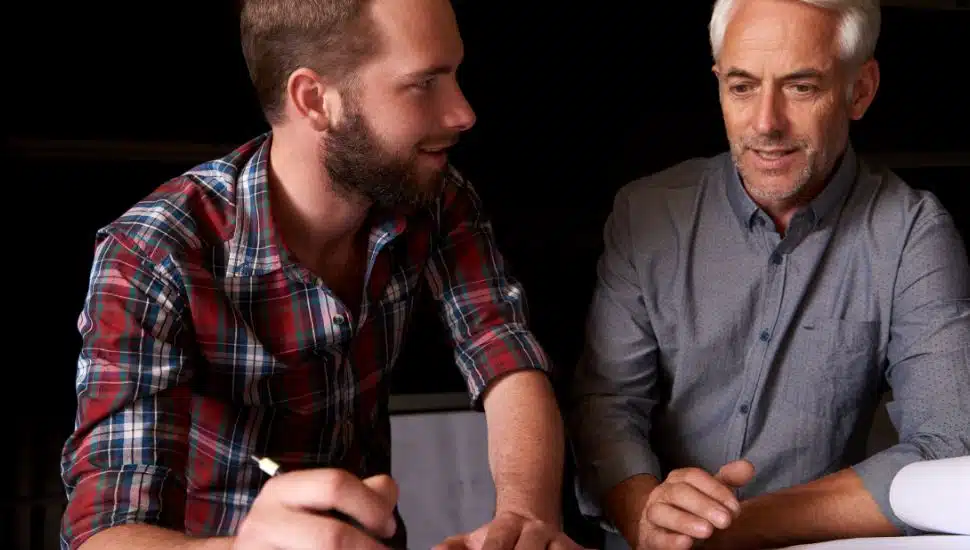 two men mentoring