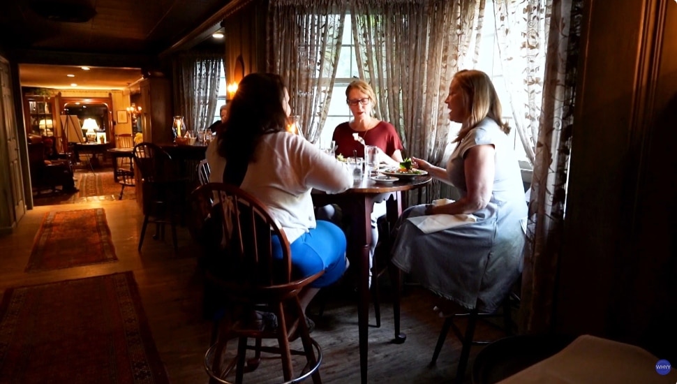 Three women dining at Kimberton Inn
