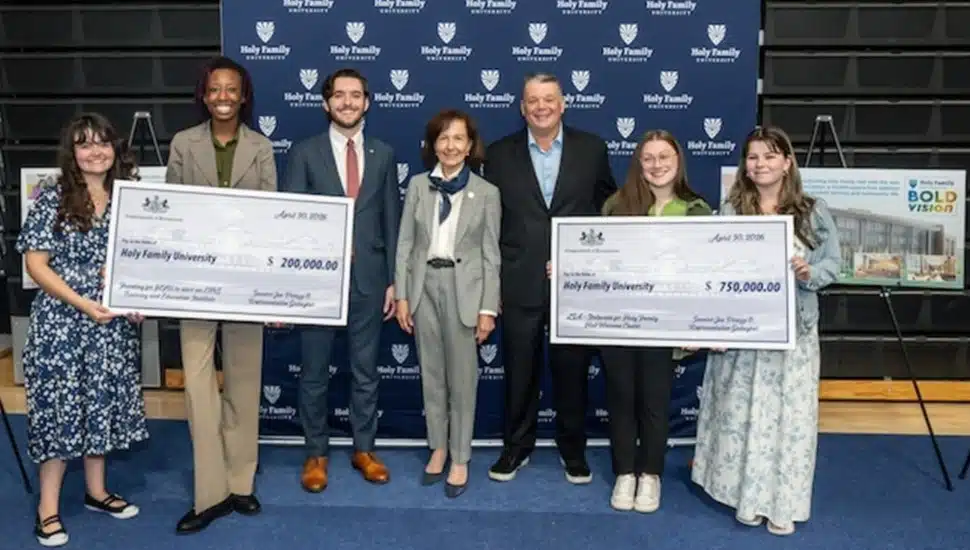 Check donation with politicians and university leaders.
