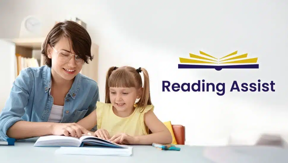 A tutor works one-on-one with a young student as part of the Tutors to Teachers Delaware program, a partnership between Wilmington University and Reading Assist that helps prepare future educators.