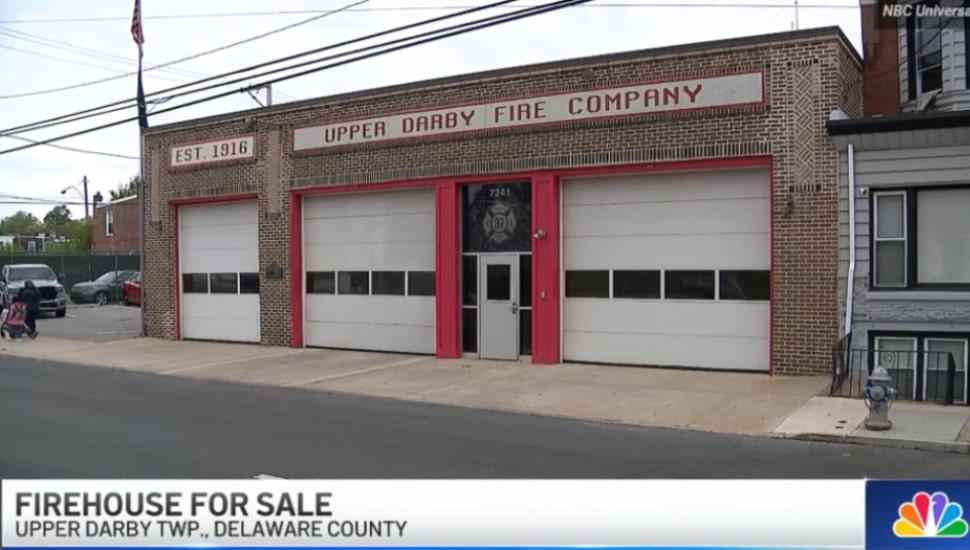Upper Darby Fire Company No. 1 firehouse on West Chester Pike.