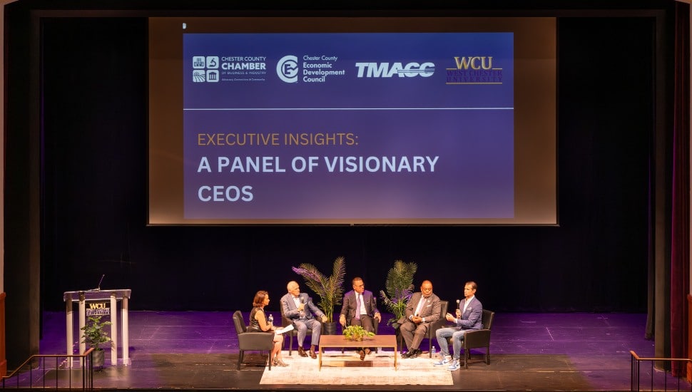 4 CEOs on stage for CCCBI panel.