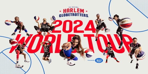 Harlem Globetrotters 2024 World Tour poster